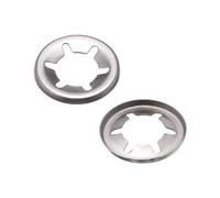 sourcing map Rondelle de Blocage M10 x 19mm Rondelle de Verrouillage Interne Dent Étoile Inox Acier Pousser verrou Rondelle V Clips Attache 100pcs