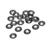 sourcing map Rondelle de Blocage M3 Rondelle de Verrouillage 2.5mm I.D. 9mm O.D. Interne Dent Pousser Vitesse Clips 65Mn Noir Oxyde Finition 20pcs