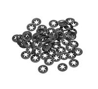 sourcing map Rondelle de Blocage M3 Rondelle de Verrouillage 2.5mm I.D. 9mm O.D. Interne Dent Pousser Vitesse Clips 65Mn Noir Oxyde Finition 60pcs