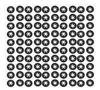 sourcing map Rondelle de Blocage M3 x 9mm 65Mn Rondelle de Verrouillage Interne Dent Étoile Noir Oxyde Finition Pousser verrou Rondelle V Clips Attache 100pcs