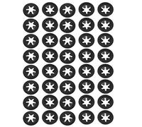 sourcing map Rondelle de Blocage M3 x 9mm 65Mn Rondelle de Verrouillage Interne Dent Étoile Noir Oxyde Finition Pousser verrou Rondelle V Clips Attache 40pcs