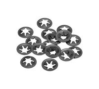 sourcing map Rondelle de Blocage M6 Rondelle de Verrouillage 5.5mm I.D. 16mm O.D. Interne Dent Pousser Vitesse Clips 65Mn Noir Oxyde Finition 20pcs