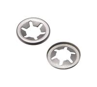 sourcing map Rondelle de Blocage M7 x 15mm Rondelle de Verrouillage Interne Dent Étoile Inox Acier Pousser verrou Rondelle V Clips Attache 100pcs