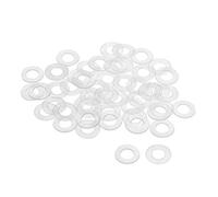 sourcing map Rondelle Nylon Plat Joint Étanchéité M8 16mm OD 8mm ID 0.9mm Épaisseur pour Robinet Tuyau Eau Transparent Paquet de 50