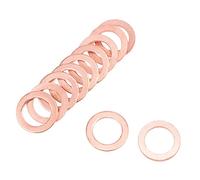 sourcing map Rondelle Plate Cuivre 30Pcs 12x18x1,5mm Pour Boulons Écrous