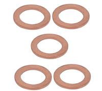 sourcing map Rondelle Plate En Cuivre 5Pcs Joint Étanche Ecrasement | Utilisations: Électricité, Électronique, Instruments De Précision, Roulements, Pompes, Freins; Type: Rondelle D'Écrasement