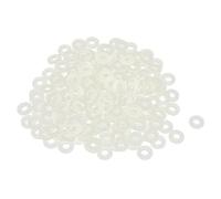 sourcing map Rondelles Plates en Nylon M3 8 mm OD 3 mm ID 1 mm d'Épaisseur Joint d'Étanchéité pour Tuyau de Robinet Tuyau d'Eau, Blanc, Paquet de 200