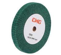 sourcing map Roue de polissage en nylon non tissé de 200 mm x 25 mm grain 240 pour le polissage et le brunissage des fils en nylon pour l'acier inoxydable et le cuivre, verte