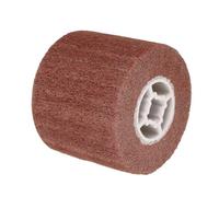 sourcing map Roue de polissage non tissée 120 mm x 100 mm Grain 180 en nylon pour tréfilage abrasif Acier inoxydable Cuivre Rouge