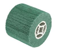 sourcing map Roue de polissage non tissée 120 x 100 x 19 mm Grain 600 en nylon pour traitement de surface Acier inoxydable, cuivre, aluminium Vert