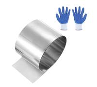 sourcing map Rouleau de feuille en acier inoxydable 304 0,4 mm x 100 mm x 1 m - Bande métallique en acier inoxydable pour bricolage, artisanat, cuisine, équipement électronique, argenté