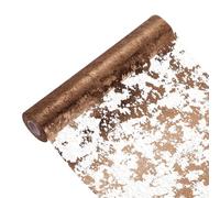 sourcing map Rouleau de Parchemin de Table, Chemin de Table en Maille Métallique à Paillettes pour Mariage, Fête d'Anniversaire, Noël, Nouvel An, 29 cm x 14,3 m
