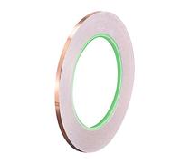 sourcing map Ruban Conducteur Double Face Ruban Feuille Cuivre 3mm x 30m/98.4pied pour Guitare Artisanat Blindage EMI Réparations Électriques