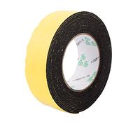 sourcing map Ruban d'étanchéité Joint Mousse Adhésive Bande Pour Fenêtre Porte Isolation 40mm Large 2mm Épais 5m Long Jaune Noir