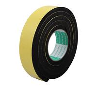 sourcing map Ruban d'étanchéité Joint Mousse Adhésive Bande Simple Face Pour Fenêtre Porte 40mm Large 10mm Épais 2m Long Isolation Jaune Noir