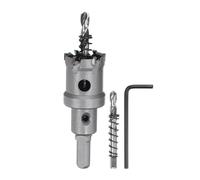 sourcing map Scie-cloche à métal TCT en carbure de tungstène 28 mm de diamètre pour acier inoxydable, métal, alliage d'aluminium, cuivre, laiton, plastique, avec foret central supplémentaire