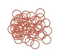 sourcing map Silicone Joint Torique 15mm OD 13mm ID 1mm Largeur VMQ Anneaux étanchéité Joint Rouge Paquet de 50