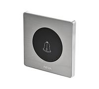 sourcing map Sonnette Bouton Poussoir Interrupteur Mural AC 250V 16A | Montage Réinitialisable Carré Argenté, Inox Acier, Panneau 86mmx86mm Brossé Finition