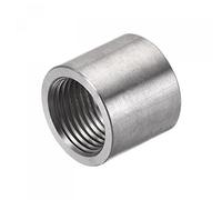 sourcing map Souder Accouplement 304 Inox Acier 3/8 NPT Femelle Demi Fileté Soudable Tuyau Carburant Réservoir Bonde Raccords Connecteur