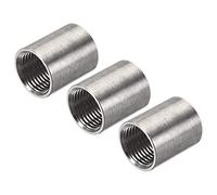 sourcing map Souder Accouplement 304 Inox Acier 3mm Épaisseur 1/2 NPT Femelle Demi Fileté Soudable Tuyau Carburant Réservoir Bonde Raccords Connecteur 3Pcs