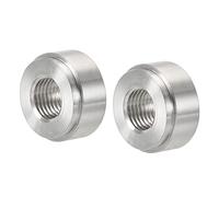 sourcing map Souder Raccord Bonde 1/4NPT Femelle Aluminium Alliage Tuyau Filetage Connecteur Argenté 2pcs