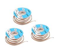 sourcing map Soudure Mèche Tresse Sans Nettoyage DesSoudage Mèche Tresse 0,1 Pouce Grandeur 4,92 Pieds Longueur pour Retirer le Soudure Électrique Composants 3 Pack