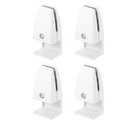 sourcing map Support de Séparation de Bureau, 4Pcs de Pinces de Fixation de Cloison de Bureau pour Épaisseur de 4 à 20mm, Blanc