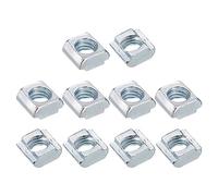 sourcing map T Écrous N2020 Série M6 Marteau Tête Attache Argent 30pcs | Nickel Plaqué Carbone Acier T Fente Boulons, Coulissant T Ecrous, Pour Aluminium Extrusion Profil