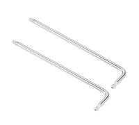 sourcing map T25 Inviolable Torx étoile mbout L-Forme 5.1 pouce Long Bras CR-V Acier 2 Pcs