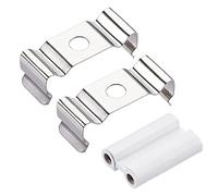 sourcing map T4 Clips Support pour LED Tubes LED Fluorescent Tube Support avec 2 Broche Connecteur Inox Acier 1 Ensemble