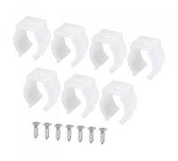 sourcing map T5 U Clips Support Console Fluorescent Tube Lumière Fixture | Coffret de 10, Blanc, Plastique Tuyau Pinces Vis LED Ampoules Plafonnier Lampe