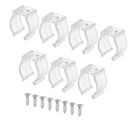 sourcing map T5 U Clips Support Console Fluorescent Tube Lumière Fixture Plastique Tuyau Pinces avec Vis pour LED Ampoules Plafonnier Lampe Coffret de 10