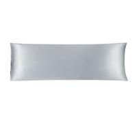 sourcing map Taie de Traversin Housse de Traversin Taie d'oreiller Corps en Satin Soyeux pour Cheveux Peau Résistant au Lavage Argent 51x152cm