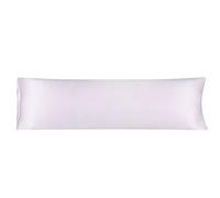 sourcing map Taie de Traversin Housse de Traversin Taie d'oreiller Corps en Satin Soyeux pour Cheveux Peau Résistant au Lavage Lilas Clair 51x183cm