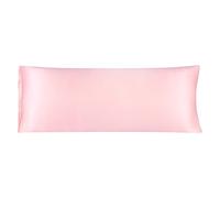 sourcing map Taie de Traversin Housse de Traversin Taie d'oreiller Corps en Satin Soyeux pour Cheveux Peau Résistant au Lavage Rose 51x138cm