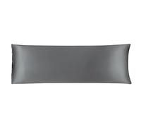 sourcing map Taie de Traversin Housse de Traversin Taie d'oreiller Corps en Satin Soyeux pour Cheveux Peau Résistant au Lavage Gris 51x152cm