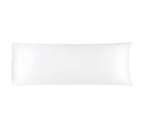 sourcing map Taie de Traversin Housse de Traversin Taie d'oreiller Corps en Satin Soyeux pour Cheveux Peau Résistant au Lavage Blanc 51x138cm