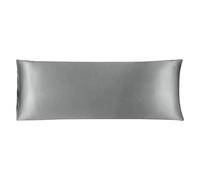 sourcing map Taie de Traversin Housse de Traversin Taie d'oreiller Corps en Satin Soyeux pour Cheveux Peau Résistant au Lavage Argent 51x138cm
