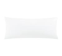 sourcing map Taie de Traversin Housse de Traversin Taie d'oreiller en Microfibre Douce Tissage pour Polyester 90g/m2 Fermeture éclair Blanc 51x183cm