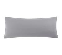 sourcing map Taie de Traversin Housse de Traversin Taie d'oreiller en Microfibre Douce Tissage pour Polyester 90g/m2 Fermeture éclair Gris 51x152cm