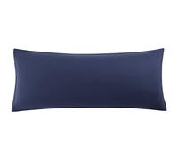 sourcing map Taie de Traversin Housse de Traversin Taie d'oreiller en Microfibre Douce Tissage pour Polyester 90g/m2 Fermeture éclair Marine 51x122cm