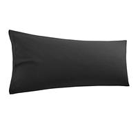 sourcing map Taie d'oreiller de corps en microfibre de polyester tissée 90 g/m² - Noir (51 x 152 cm)