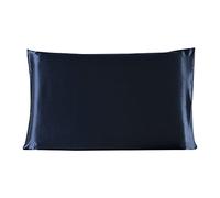 sourcing map Taie d'oreiller en 100% Soie de Mûrier 19 Momme 350 Fils pour Cheveux Peau Marine 36x51cm