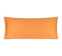 sourcing map Taie d'oreiller Taie de Traversin Housse de Traversin en 100% Coton Peigné à Longues Fibres Fermeture éclair 300 Fils Orange Body(20x48) w Zipper