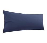 sourcing map Taie d'oreiller Taie de Traversin Tissage pour Polyester 90g/m2 Doux Série 1800 Brossé Microfibre Longue Corps Marine 20 "x54