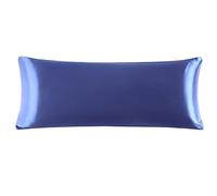sourcing map Taies de traversin en satin doux et soyeux de 1,4 m de long pour oreiller de corps 50,8 x 142,2 cm, bleu marine