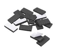 sourcing map Tampon Pied Chaise Patin Caoutchouc Autoadhésif Meuble 30mm x 15mm Noir 28Pcs