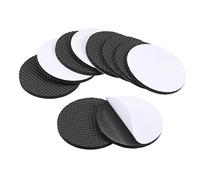sourcing map Tampon Pied Chaise Patin Caoutchouc Autoadhésif Meuble 60mm Dia 4mm Rond Epais Noir 10Pcs