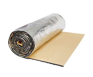sourcing map Tapis insonorisant en aluminium pour plancher de voiture, isolation thermique, amortissement, 101 x 101 cm, 236 mil, 10,76 pi²