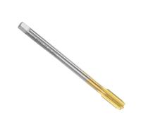 sourcing map Taraud à filetage métrique M12 x 1,25 160 mm extra long avec revêtement en titane en acier rapide 6542 à cannelure droite pour fraiseuse tarauds outil de réparation